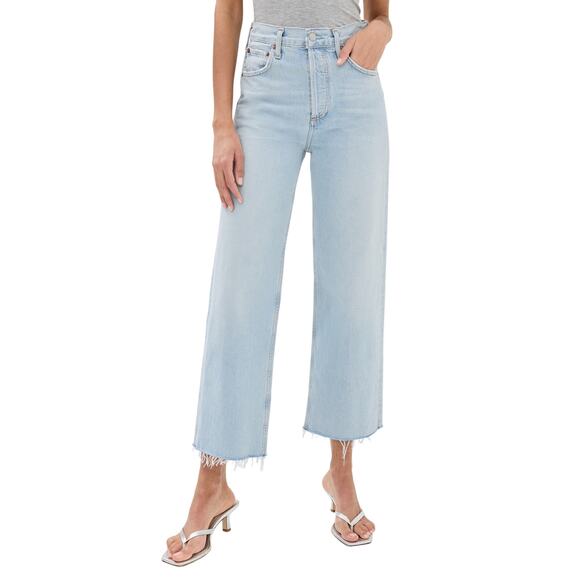 Agolde 'Ren' Blue Cotton Jeans Size 24 - Picture 1 of 4